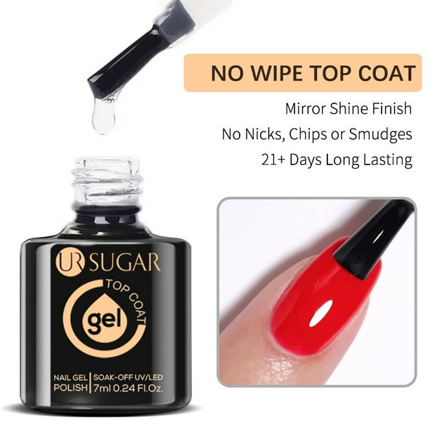 UR SUGAR 7ml Brillo reflectante Goma Base Gel Esmalte de uñas Botella de vidrio Lentejuelas brillantes Soak Off Gel UV para manicura Dengxun unisex
