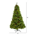 thumbnail image 2 of Nearly Natural 7ft. Montana Mixed Pine Artificial Christmas Tree with Pine Cones, Berries and 500 Clear LED Lights, 2 of 10