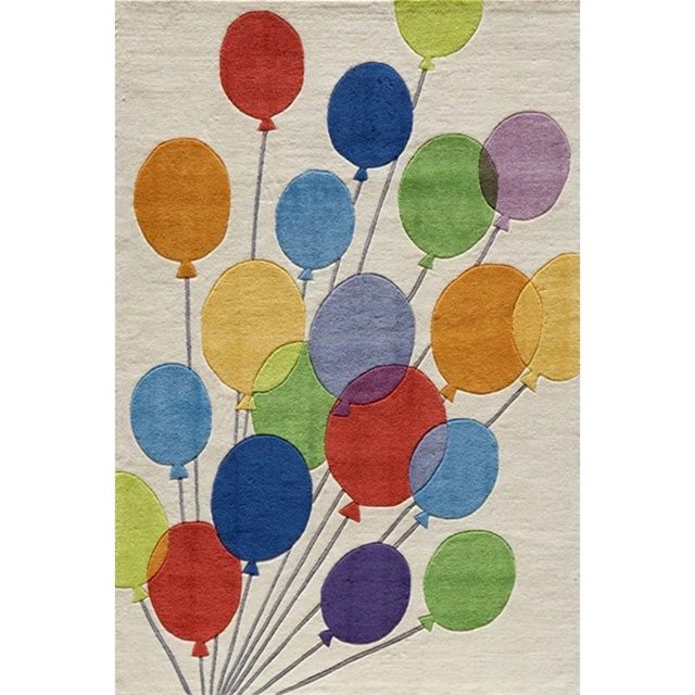 Momeni Lil Mo Whimsy 5' X 7' Contemporary Hand Tufted Rug in Balloons