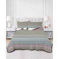 thumbnail image 2 of Twin XL Quilt Bedding Set, Colorful Striped Reversible Summer Quilt 3 Pieces, Vintage Stripes Farmhouse Line Lightweight Bedspreads Coverlets with 2 Pillow Shams for All Seasons, 2 of 5
