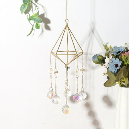 

BetterZ Hanging Ornament Eye-catching Rainbow Maker Faux Crystal Three-dimensional Pendant Window Decor Decorative Items