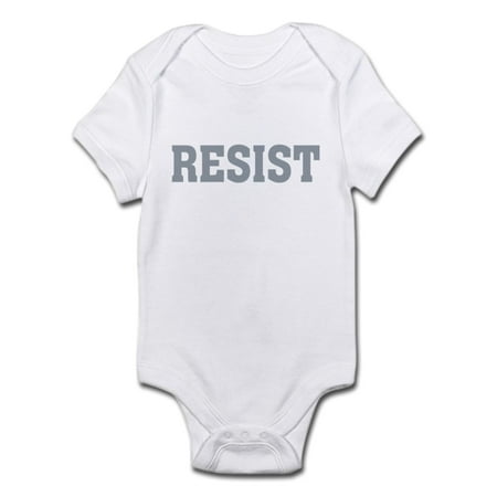 

CafePress - Resist Typography In Grey Body Suit - Baby Light Bodysuit