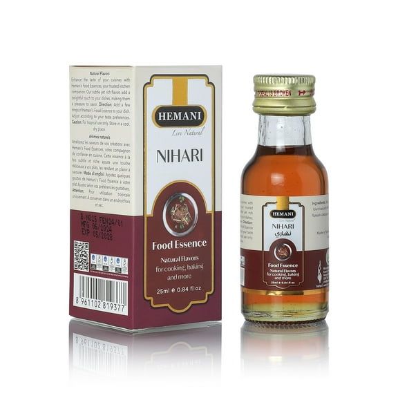 Hemani Herbal Nihari Food Essence 25 ml- Halal, Natural, and Concentrated Nihari Flavor for Pakistani and Indian Recipes, Cooking, and Baking - Perfect for Beef Nihari, Lamb Nihari, and Chicken Nihari