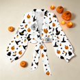 thumbnail image 6 of Gamivast Tie Front Cardigan for Women Long Lantern Sleeve Cropped Bolero Shrugs Print Lightweight Dress Cover Up Tops for Fall Halloween Party Casual Outerwear, 6 of 6