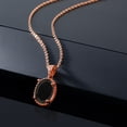 thumbnail image 4 of Gem Stone King 18K Rose Gold Plated Silver Black Onyx Pendant Necklace for Women (3.00 Cttw, Oval 11X9MM, Gemstone December Birthstone, with 18 inch Silver Chain), 4 of 4