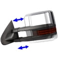thumbnail image 3 of DNA Motoring TWM-016-T999-CH-AM For 2014 to 2017 Silverado / Sierra Pair of Powered + Heated + Amber Signal + Manual Extenable Chrome Side Towing Mirrors 15 16, 3 of 6