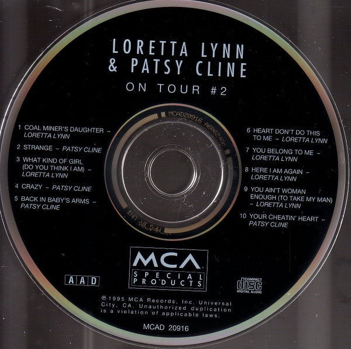 Patsy Cline, Loretta Lynn - On Tour #2 (CD) - image 3 of 3
