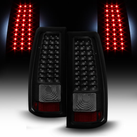 Black Smoked 2003 2004 2005 2006 Chevy Silverado 1500 2500 LED Tail Lights Lamps