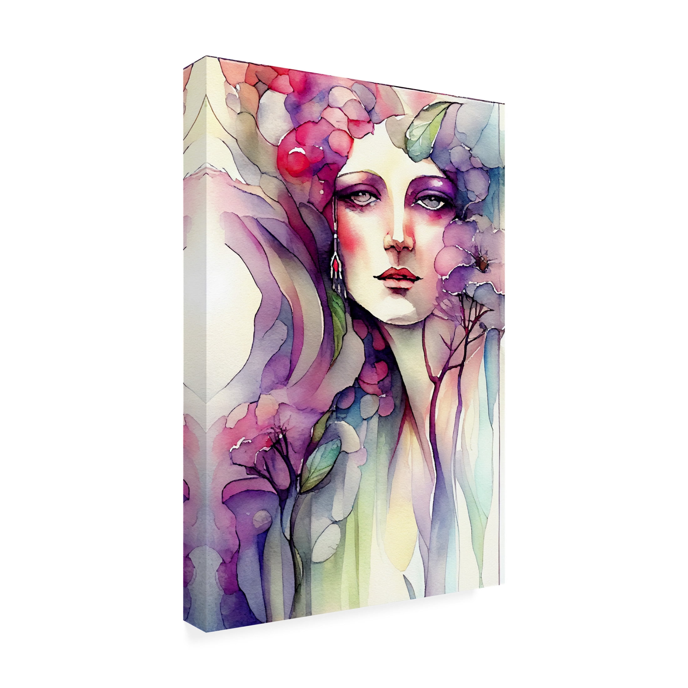 Canvas Wall Art - Sasha 'Woman II' Wall Art for Living Room, Bedroom, or Office Décor by Trademark Fine Art - 12 x 19 Inches