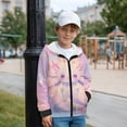 thumbnail image 3 of Uorisanigo Long Sleeve Sweatshirt Fashion Light Pink Axolotl Jacket Fluffy Furry Zip Up Hooded Hoodies for Kids Fall Winter Clothes Pullover Sweatshirt Coat Casual Athletic Tops, 3 of 8