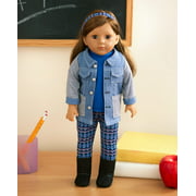 The Lakeside Collection 18 Inch Girl Doll- Brown Hair Doll with Stylish Jacket, Boots and Hair Band, Compatible with Most 18 Inch Doll Accessories and Clothing