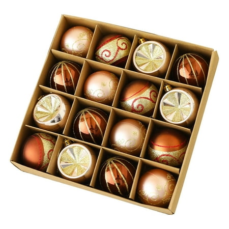 

Christmas Ball Christmas Tree Hanging Rattan Small Colored Ball Pendant 6cm/2.36in Electroplating Shaped Drop Ball