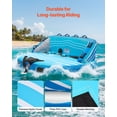 thumbnail image 4 of VEVOR Towable Tubes for Boating, 3-Rider Inflatable Towable Tube for Boat to Pull, 510 lbs Capacity Water Sports Boating Tubes - with Full Nylon Cover, Dual Tow Points, Safety Valve & Padded Handles, 4 of 9