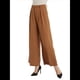 thumbnail image 3 of Pantalones Palazzo Largos de Pierna e Informales de Cintura Alta para Mujer, Talla Regular Color Camello L, 3 of 8