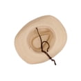 thumbnail image 3 of Gustave Straw Cowboy Hat for Women Men Western Cowgirl Sun Hat Wide Brim Summer Beach Hat with Windproof Chin Strap - Beige, 3 of 7