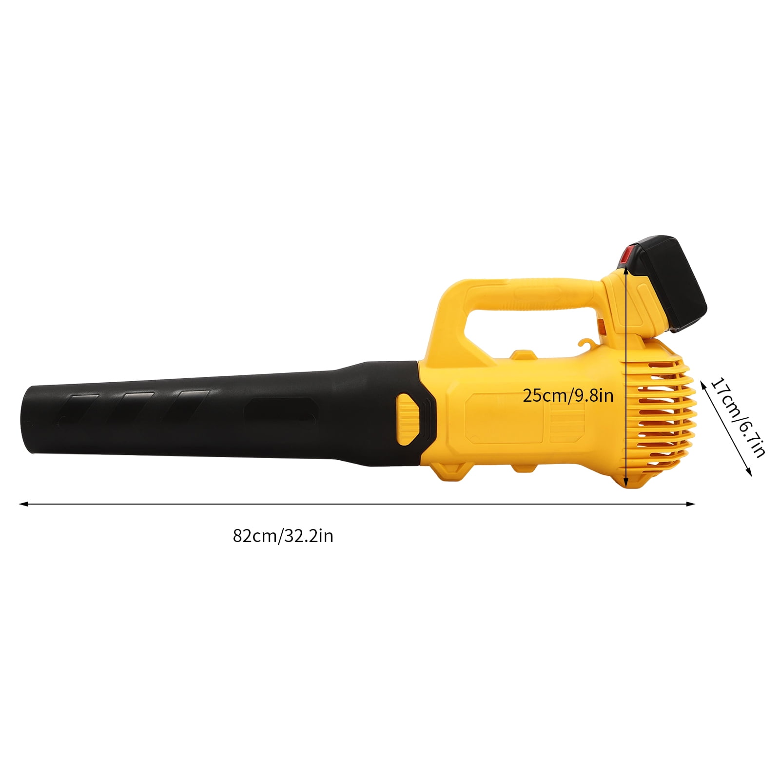 Cordless Leaf Blower, Cordless 3000W Handheld Blower, Leaf Blower with 2 Batteries (Yellow)