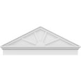 thumbnail image 3 of Ekena Millwork 50"W x 19-3/8"H x 2-3/4"P (Pitch 6/12) Peaked Cap 4 Spoke Architectural Grade PVC Combination Pediment, 3 of 8