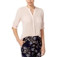 thumbnail image 1 of Camiseta con botones Maison Jules para mujer diseño de puntos color rosa XS, 1 of 1