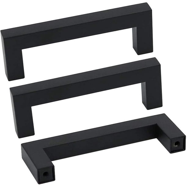 Goldenwarm 25 Pack 3 inch Hole Centers Black Handles, Modern