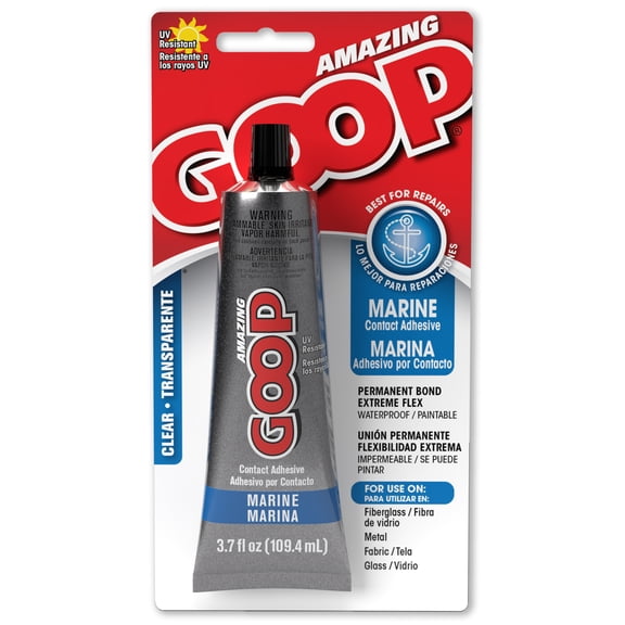 Eclectic Amazing Goop Adhesive Glue, Marine, UV Resistant, Clear, 170011, 3.7 fl. oz.