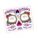 thumbnail image 4 of Tatuaje facial de Halloween Yuyangstore con flores fluorescentes Estilo B, 4 of 8