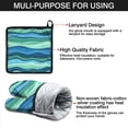 thumbnail image 7 of Green and Grey Abstract Art Artwork Kitchen Oven Mitt and Pot Holder Sets 2 Pcs for Baking, Cooking and Grilling, Heat Resistant Up To 392 °F, 7 of 7