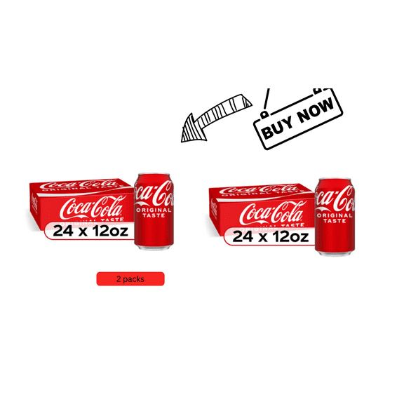 Coca-Cola Soda Soft Drink, 12 fl oz Cans, 48 Pack