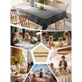 thumbnail image 5 of Grey Geometric Beach Table Cloth, Ombre Waves Moire Abstract Art Waterproof Tablecloth for Rectangle Tables, Reusable Washable Fabric Table Cover for Restaurant Kitchen Dining Tables 60"x120", 5 of 6