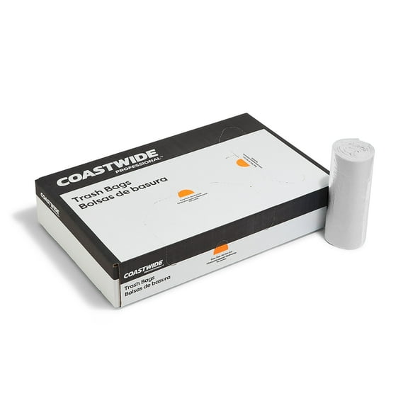 Eco Blend Max 60 Gallon Recycling Bag Low Density 0.8 mil Clear 100 Bags/Box5 Rolls (L7658TC ER1)