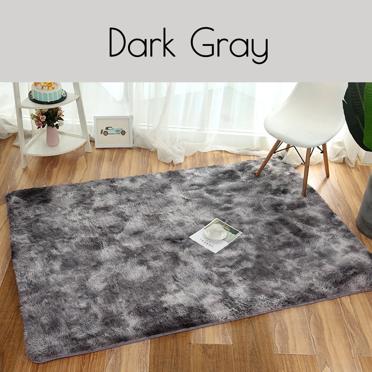 Soft Fluffy Rugs Anti-Skid Shaggy Area Rug Room Home Bedroom Floor Mat