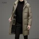 thumbnail image 4 of Chaqueta de invierno de plumón para hombre, gorro extraíble de pato con relleno de plumón, ropa de diseñador, chaqueta acolchada para hombre, abrigo largo informal para hombre, invierno, 4 of 5