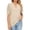Beige, variant on Women's V Neck Eyelet Lace Puff Short Sleeve T Shirt, Hollow Out Blouse for Summer Casual Wear, Lightweight and Breathable, Trendy Cute Top Red S