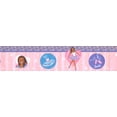 thumbnail image 5 of Concord Wallcoverings Peel and Stick Self Adhesive Kids Wallpaper Border, Ballerina Doll for Play Room Nursery Room, Pink Purple Blue Brown, 15 ft by 5 in 2463, 5 of 5