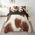 thumbnail image 2 of Feelyou Cattle Cow Print Bedding Comforter Set 7 Pieces, Farmhouse Animal Full Bedding Set, Modern Rustic Fashion Fitted Sheet Flat Sheet, Super Cozy Room Decor, 2 of 7