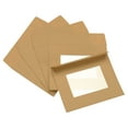thumbnail image 1 of Unique Bargains 4'' Clear Double Sided Mailing Photos Full Face Window Envelopes, Brown 10 Pack, 1 of 5