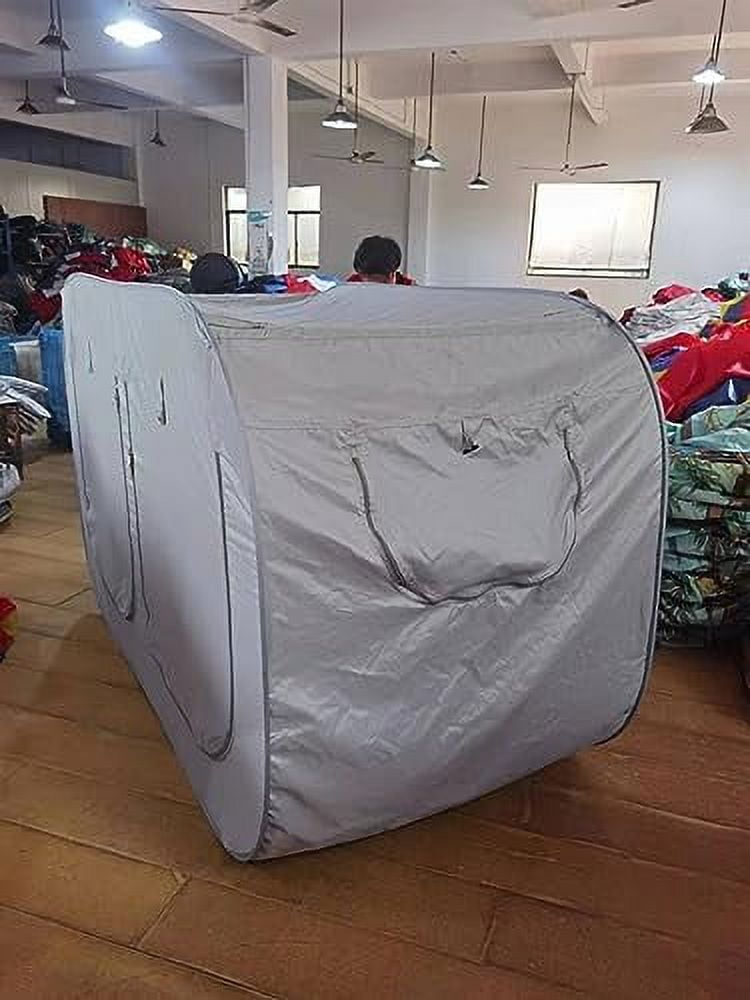 Skywin Bed Tent Twin - Pop Up Privacy Tent for Twin Bed, Collapsible, Breathable, Light Reducing Pongee Bed Canopy for Warm and Cozy Night (Modern Grey)