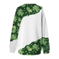 thumbnail image 5 of Pompotops Mode de la Saint-Patrick Chandail en Molleton Décontracté à Manches Longues Col Rond Imprimé pour Femmes Blouse en Solde, 5 of 5