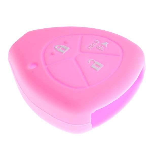 Funda de silicona para llavero de coche para limpiar Rosado