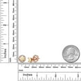 thumbnail image 6 of Gem Stone King 18K Rose Gold Plated Silver Stud Earrings Cabochon Ethiopian Opal Moissanite (1.54 Cttw), 6 of 6