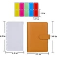 thumbnail image 7 of Antner A6 Size 6 Ring Binder Pockets, 7.48" x 5.2", Dark Yellow, Pack of 12, 7 of 7