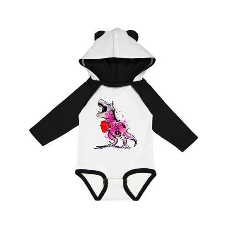 

Inktastic Valentine s Day Graffiti T-Rex with Heart Shaped Candy Box Gift Baby Boy or Baby Girl Long Sleeve Bodysuit
