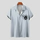 thumbnail image 5 of Camiseta Casual con Botón de Solapa de Color Sólido de Manga Corta para Hombres, Camiseta Ligera para Fiesta, Trabajo, Viajes Y Primavera Verano, 5 of 5