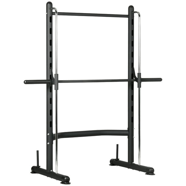 Dwingend verhouding ondersteuning Soozier Adjustable Squat Rack with Pull Up Bar and Barbell Bar Bench Press  - Walmart.com
