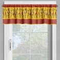 thumbnail image 2 of Ambesonne African Window Valance, Dancing People, 54" X 12", Dark Orange Yellow Black, 2 of 5