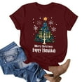thumbnail image 2 of Jinhomg Womens Chanukah T-Shirt Cute Happy Hanukkah Graphic Tees Lightweight Comfy Short Sleeve Round Neck Tops Jewish Celebration Clothes Lighten Wine XXL, 2 of 4