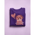 thumbnail image 3 of Sitting Lovely Pug Sweatshirt Women -Smartprints Designs, Female 5X-Large, 3 of 4