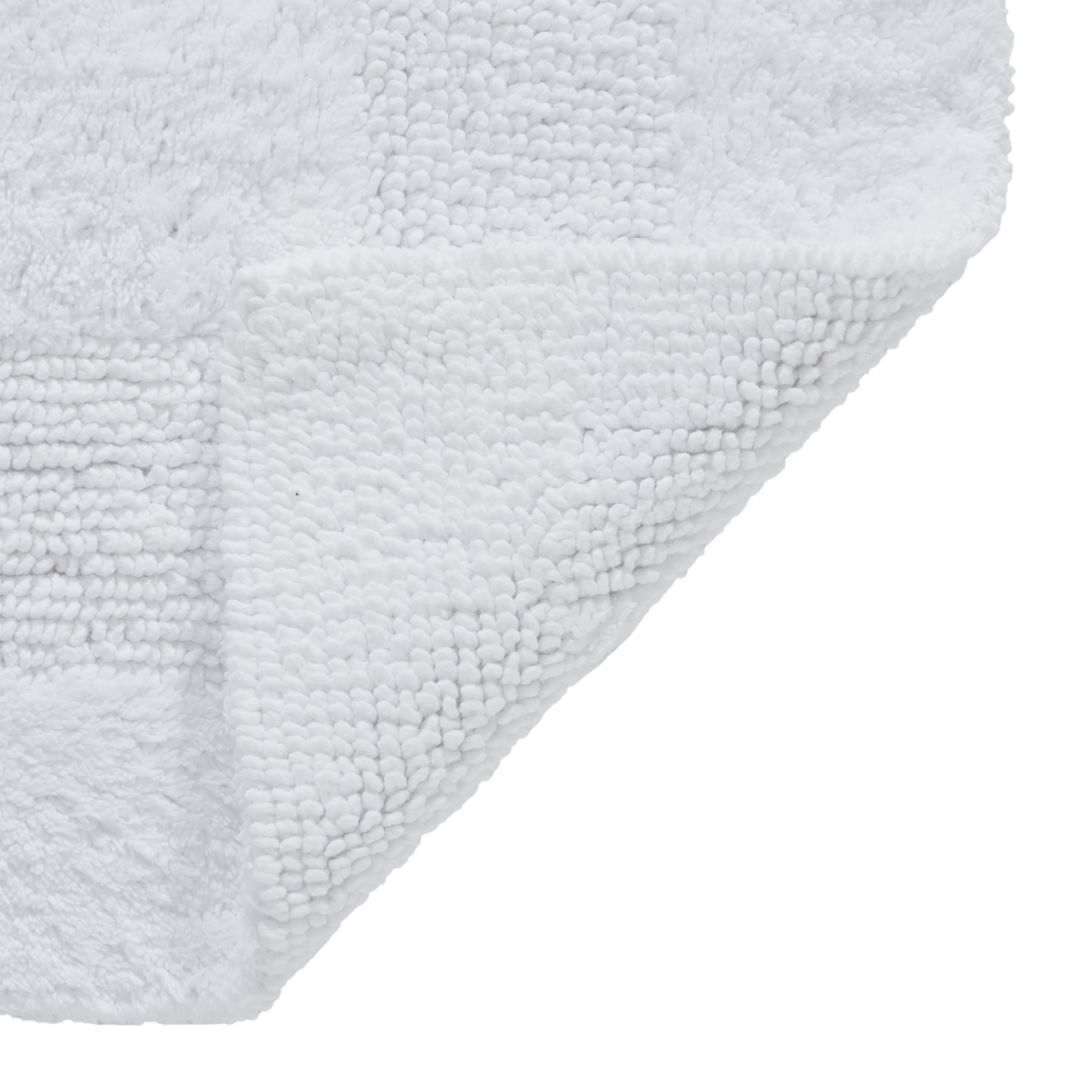 VCNY Home Jessica Solid Bright White Cotton Bath Rug, 20" x 32"