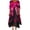 Blue, variant on WFJCJPAF 2025 New Halloween Halloween Dresses for Women Plus Size 26,Women's Casual Halloween Print Loose Button Hem Irregular V-neck Dress - Blue XXXXXL