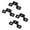 4pcs 1in, variant on Balcony Railing Clamp Square Pipe Clamp Home Improvement Security Enhancement Secure Fastening Versatile Applications