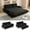 Black, variant on 66" Futon Sofa Bed Queen Size, Pull Out Bed, 3-in-1 Convertible Sleeper Sofa with Side Pocket, Modern Velvet Futon Couch for Living Room, Small Space, Apartment, Bedroom, Black